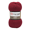 Пряжа YarnArt 'Gold' 100гр 400м (92% акрил, 8% металлик) 9003 бордо