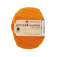 Пряжа Пехорка 'Детский каприз' 50гр., 225м. (50% мериносовая шерсть, 50% фибра) (485 жёлтооранжевый)