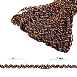 С3619 Тесьма-вьюнчик 'Радуга', 4 мм*20 м