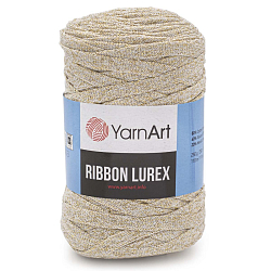 Пряжа YarnArt 'Ribbon Lurex' 250гр 110м (60% хлопок, 20% вискоза и полиэстер, 20% металлик)