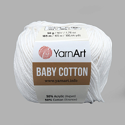 Пряжа YarnArt 'Baby Cotton' 50гр 165м (50% хлопок, 50% акрил)