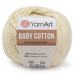 Пряжа YarnArt 'Baby Cotton' 50гр 165м (50% хлопок, 50% акрил)