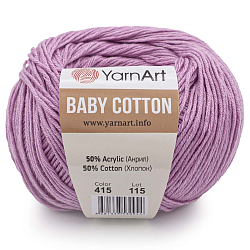 Пряжа YarnArt 'Baby Cotton' 50гр 165м (50% хлопок, 50% акрил)