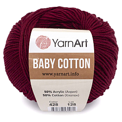 Пряжа YarnArt 'Baby Cotton' 50гр 165м (50% хлопок, 50% акрил)