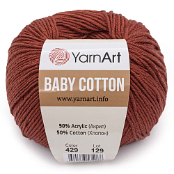 Пряжа YarnArt 'Baby Cotton' 50гр 165м (50% хлопок, 50% акрил)