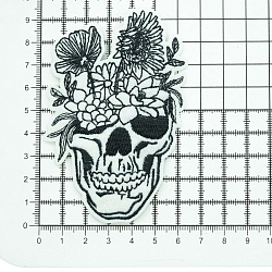926748 Термоаппликация переработанная Череп черн./бел. Prym