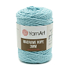 Пряжа YarnArt 'Macrame Rope 3мм' 250гр 63м (60% хлопок, 40% вискоза и полиэстер) 775 светлая бирюза