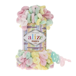 Пряжа Alize 'Puffy Color' 100г 9м (100% микрополиэстер)