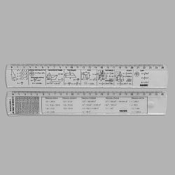Набор канцелярских линеек, 2шт, 25см, таблица умножения, единицы измерения