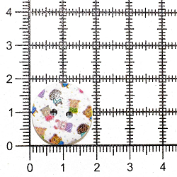 Пуговица 'Мультяшные персонажи' 28L (18мм) 2 прокола, дерево