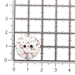 Пуговица 'Орнамент' 28L (18мм) 2 прокола, дерево