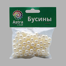 Бусины пластиковые, 'жемчуг', цветные, круглые, 10мм, 50гр, Astra&Craft