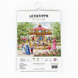 Leti979 Набор для вышивания LetiStitch 'Карусель. Волшебные лошадки' 29*23см