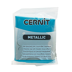 CE0870056 Пластика полимерная запекаемая 'Cernit METALLIC' 56 гр. (676 бирюзовый)