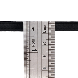 1С27 Тесьма эластичная (продежка) 4,5гр/м, эластичность 174%, 8мм*10м, черная (Мн)
