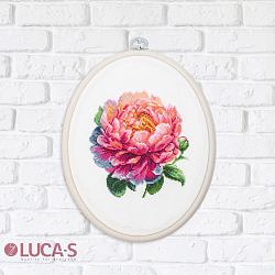 BC205 Набор для вышивания 'Пион розовый', 12*12см, Luca-S