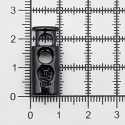 Г932 Фиксатор 2 отв. d=4мм, 10*23мм, черный глянец