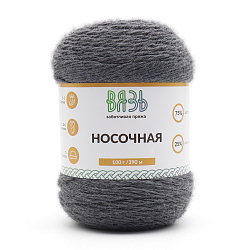 Пряжа Вязь 'Носочная' 100гр 390м (75% шерсть, 25% нейлон)