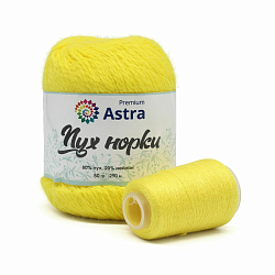 Пряжа Astra Premium 'Пух норки' (Mink yarn) 50гр 290м (+/- 5%) (80% пух, 20% нейлон) (+нить 20гр)