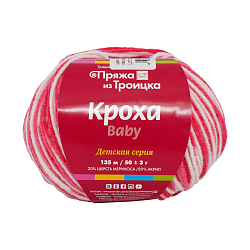 Пряжа из Троицка 'Кроха принт, секц.' 50гр. 135м. (20% шерсть, 80% акрил)