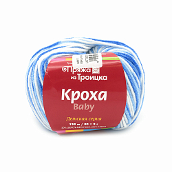 Пряжа из Троицка 'Кроха принт, секц.' 50гр. 135м. (20% шерсть, 80% акрил)