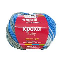 Пряжа из Троицка 'Кроха принт, секц.' 50гр. 135м. (20% шерсть, 80% акрил)